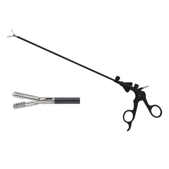 Non-invasive laparoscopic surgical instrument gripper (coarse teeth) 5MMX330MM